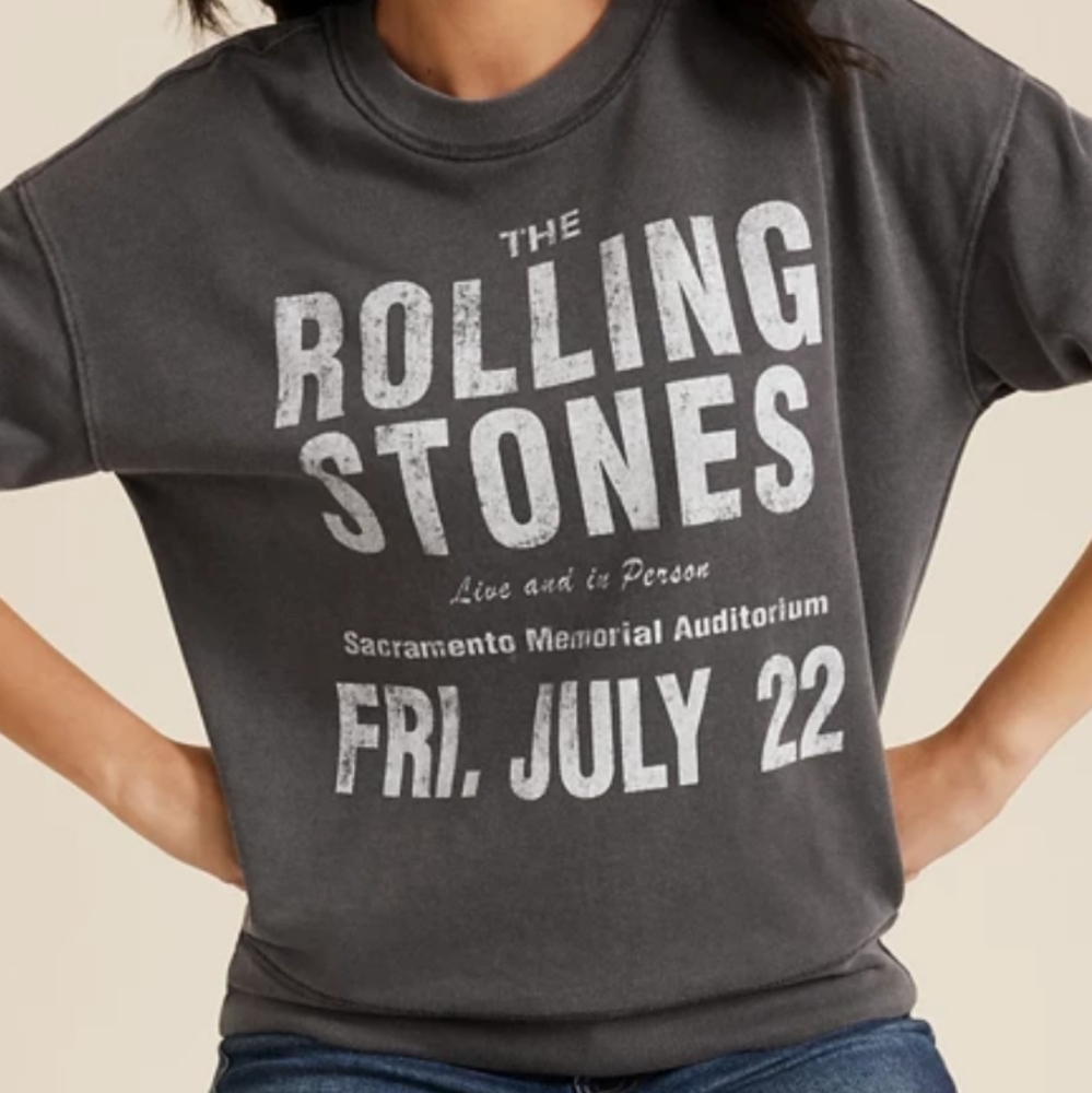 The Rolling Stones Gray Sweatshirt Sold Out Online Brand New